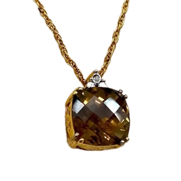 Smoky Quartz Necklace Earings Set - Picture 5 of 10